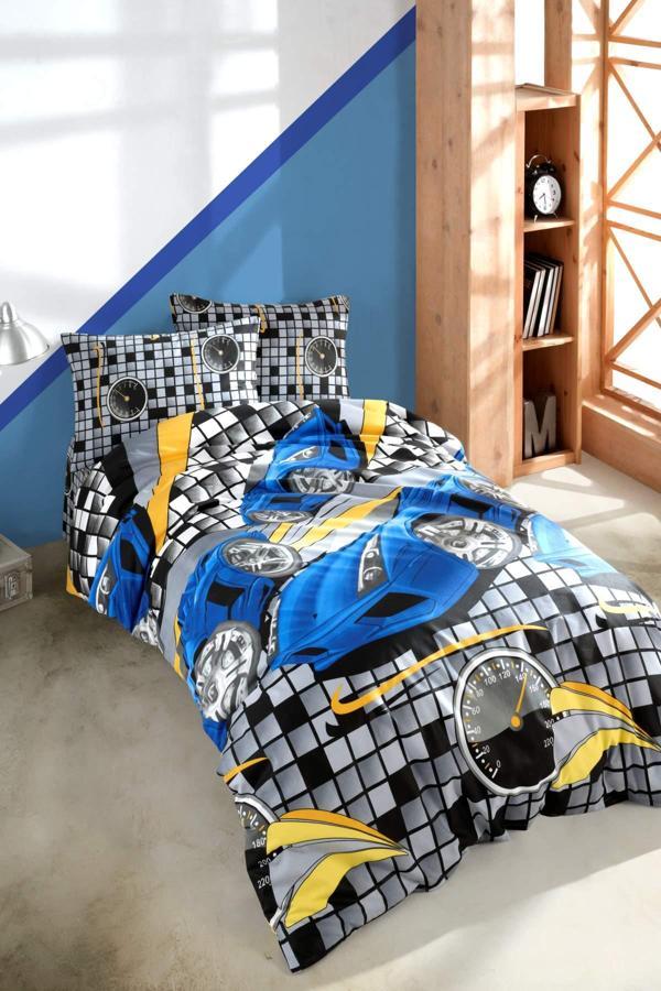 Newhome SPEED/MAVİ TEK Kişilik Nevresim Takımı - Image 1