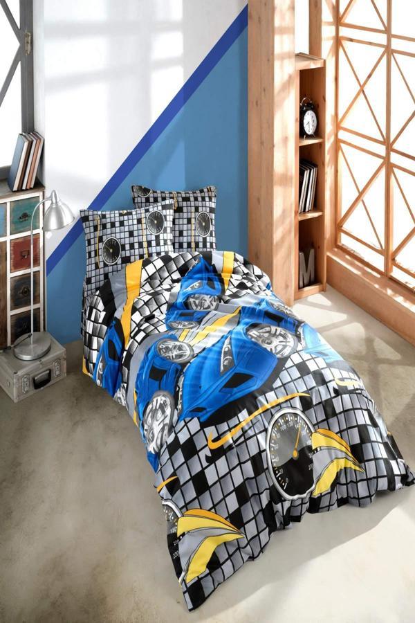 Ranforce Speed Mavi Tek  Kişilik Nevresim Seti - Image 1