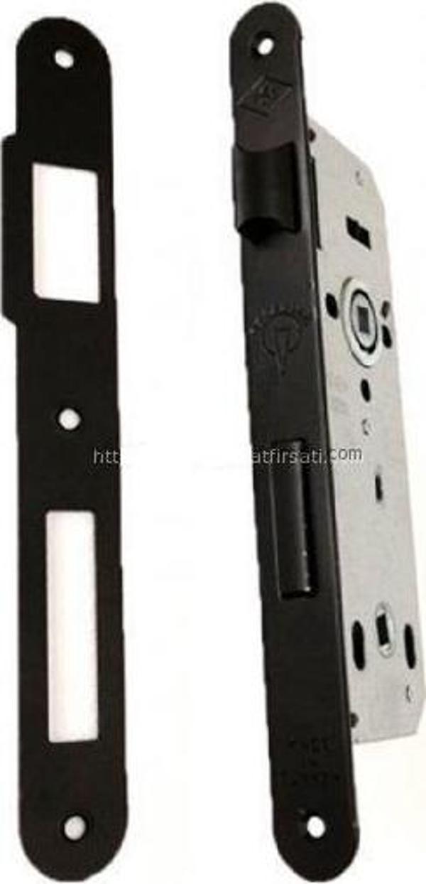 Özcanlar 40 mm oval ayna SİYAH ekstra WC kapı kilidi - Image 1