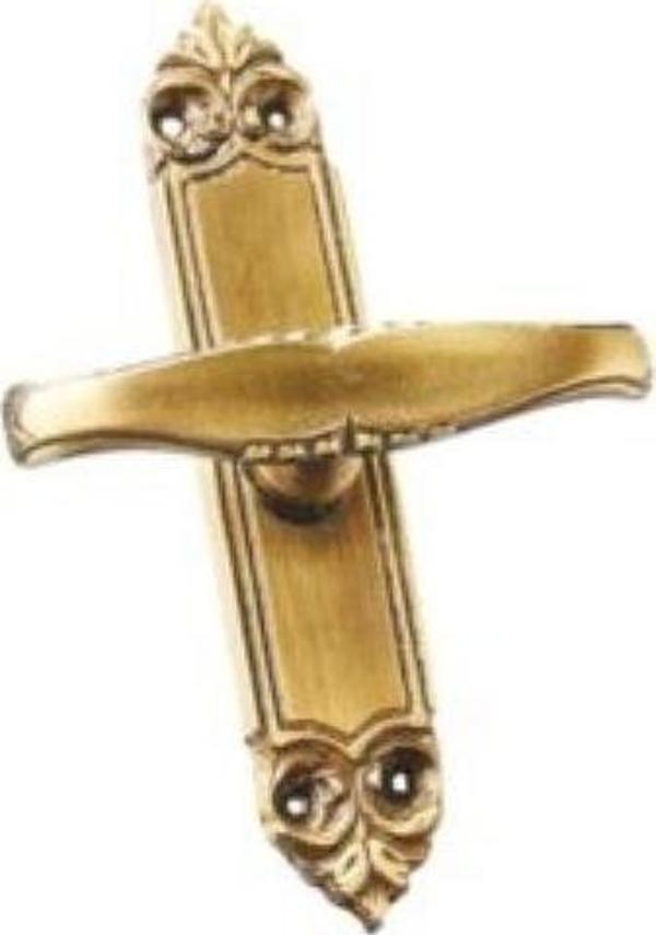 Prinç döküm antik oksit rustik eskitme, ferforje tipi osmanlı pencere kolu mandal sapı HFT03002 - Image 1
