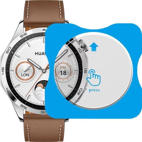 Huawei Watch GT4 46mm Uyumlu Kolay Takılabilir Takma Aparatlı Temperli Cam Ekran Koruyucu - Image 1