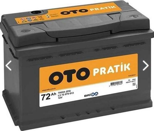 Otopratik 12 Volt 72 Amper Akü Üretim Yılı: 2023 - Eski Akü İadesiz - Image 1