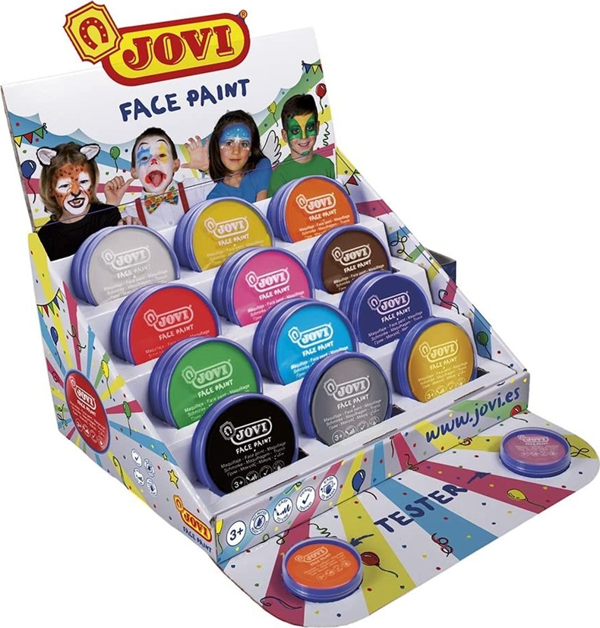 JOVI 177E KREM YÜZ BOYASI 20ML X 12 RENK - 24'LÜ STAND - Image 1