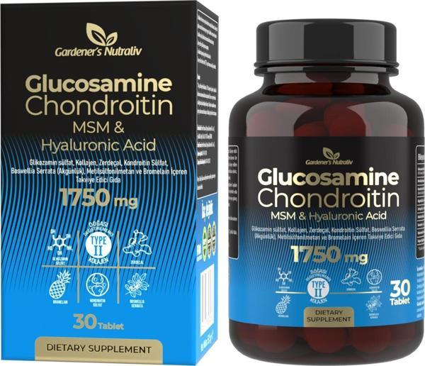 Glukozamin MSM Chondroitin Kolajen Hyaluronik asit Bromelain Boswellia Zerdeçal içeren 30 Tablet - Image 1