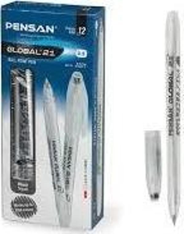 PENSAN TÜKENMEZ KALEM GLOBAL O.5mm SİYAH 2221 12 ADET - Image 1