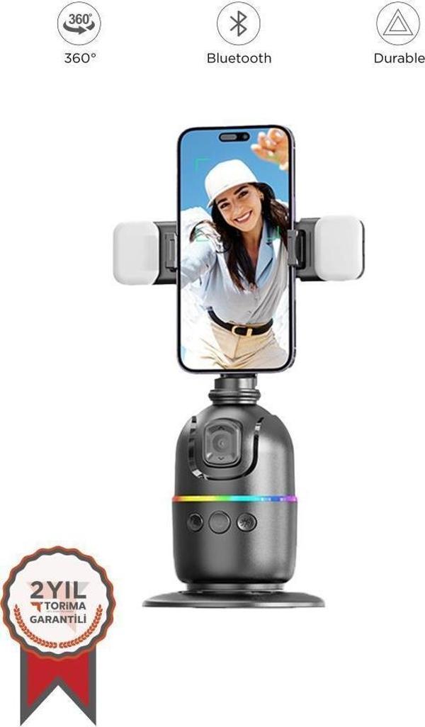 Torima P03 Yüz Takip 360° Gimbal Öz Çekim Telefon Sabitleyici Tutucu Video Akıllı Tripod - Image 1