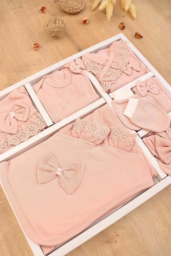 Kız Bebek Hastane Çıkışı 10 Yenidoğan Set STL6797 - Image 1