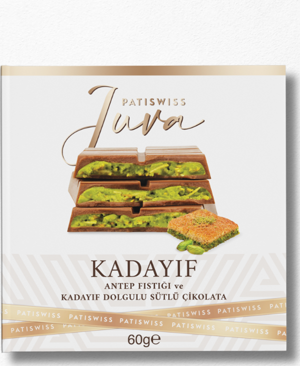 Patiswiss Juva Antep Fıstığı ve Kadayıflı Çikolata 60g - Image 1