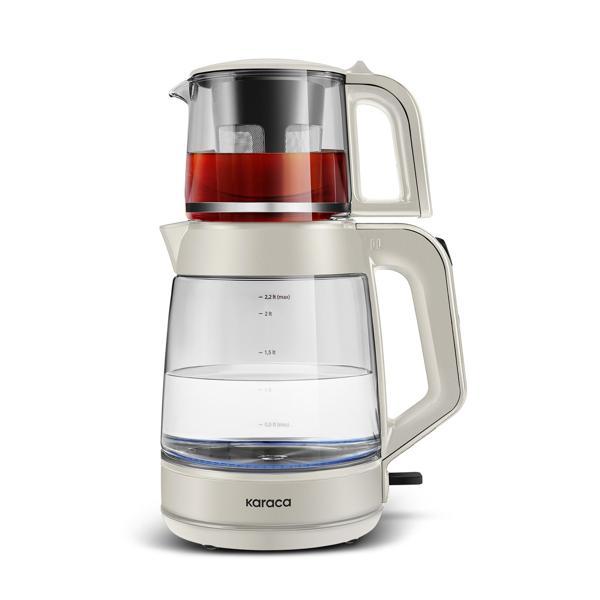 Karaca Glass Tea Xl 2 in 1 Cam Çay Makinesi Starlight - Image 1