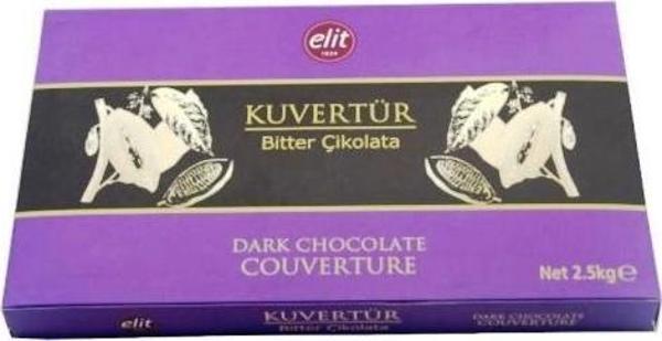 Elit Bitter Kuvertür 2,5 Kg %53 Kakao Mor Seri - Image 1