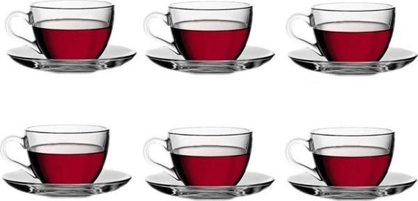 Paşabahçe 97948 basic cam çay fincanı - çay fincanı seti 12 parça - Image 1