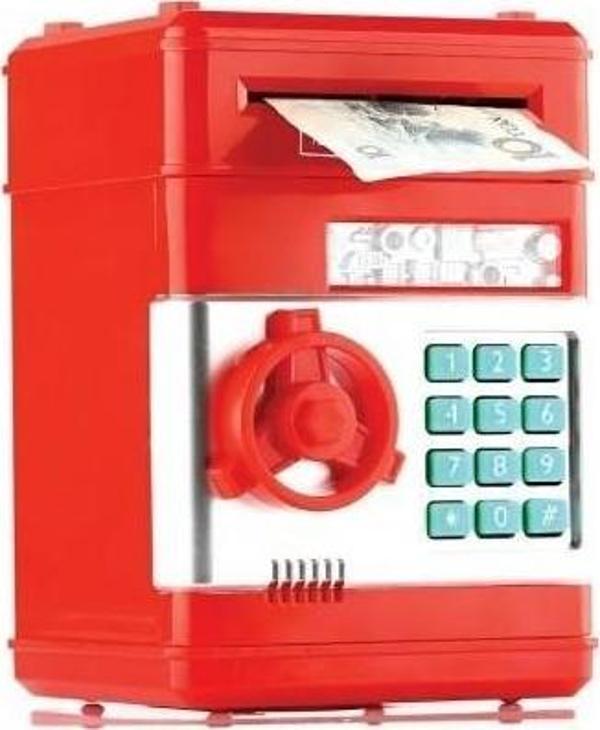        Mobgift ATM Şifreli Kasa Kumbara  KIRMIZI - Image 1