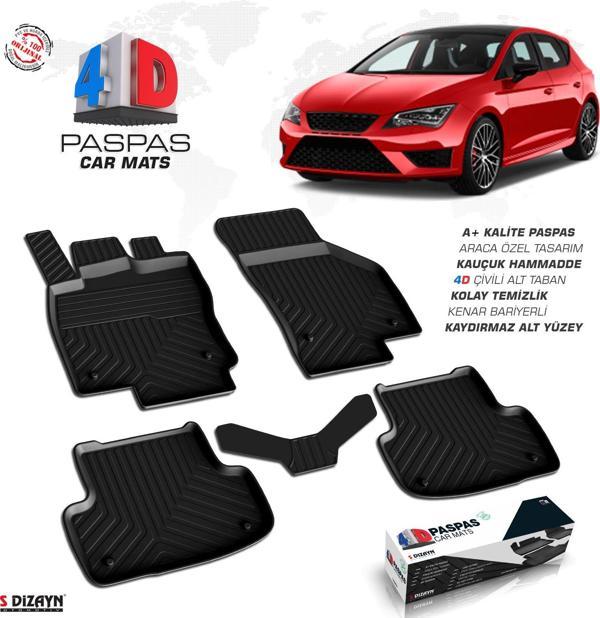 Seat Leon 4D Havuzlu Paspas 2013-2020 A+Kalite - Image 1