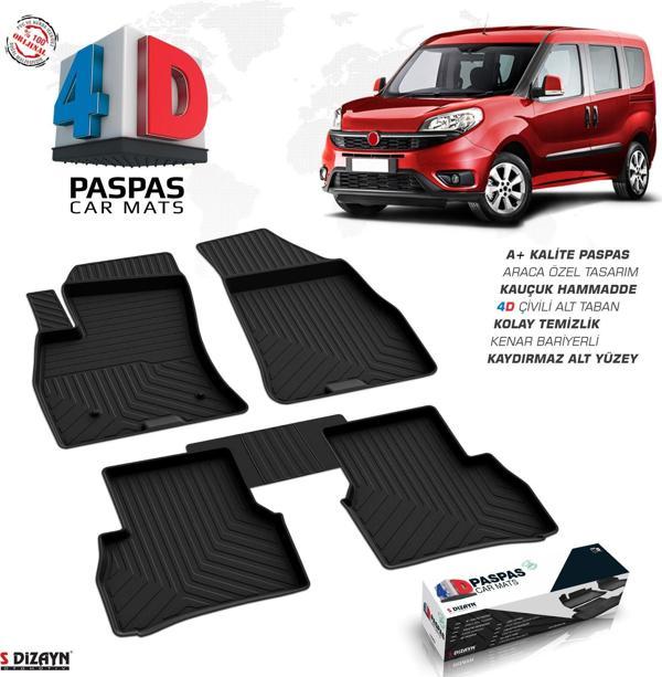 Fiat Doblo 4D Havuzlu Paspas 2010 ve Üzeri A+Kalite - Image 1