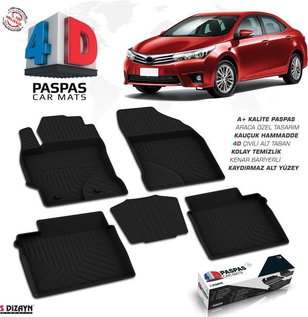 Toyota Corolla 4D Havuzlu Paspas 2013-2018 A+Kalite - Image 1