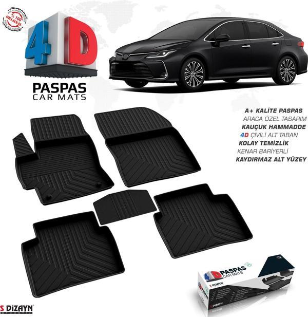 Toyota Corolla 4D Havuzlu Paspas 2019 Üzeri A+Kalite - Image 1