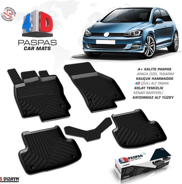 VW Golf 7 4D Havuzlu Paspas 2013-2020 A+Kalite - Image 1