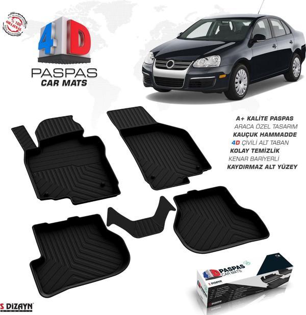 VW Jetta 4D Havuzlu Paspas 2005-2010 A+Kalite - Image 1