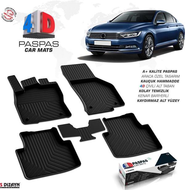 VW Passat B8 4D Havuzlu Paspas 2015 ve Üzeri A+Kalite - Image 1