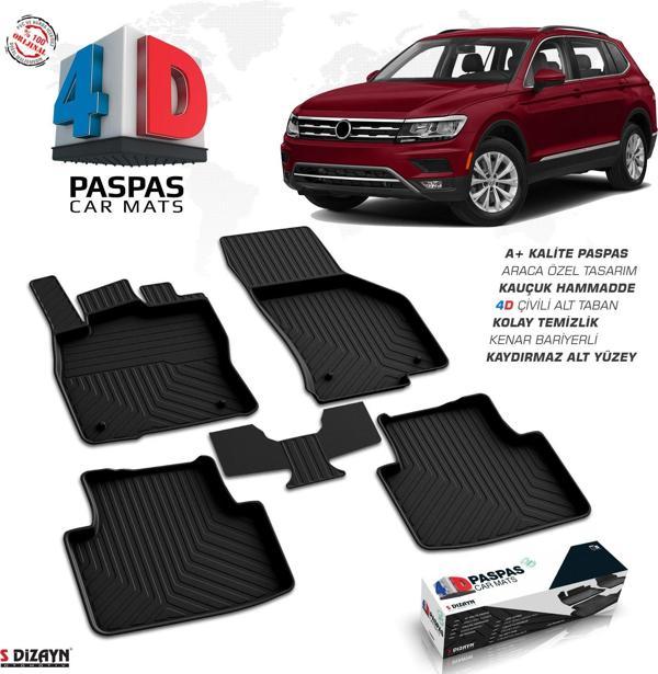 VW Tiguan 4D Havuzlu Paspas 2016 ve Üzeri A+Kalite - Image 1