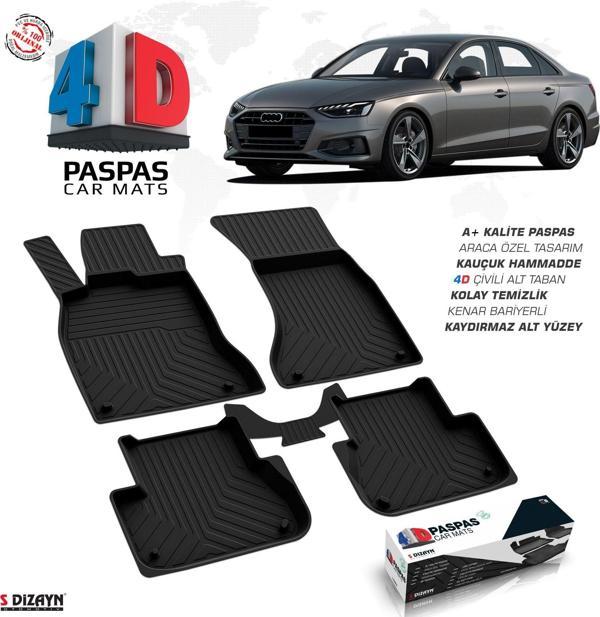 S-Dizayn Audi A4 B10 4D Havuzlu Paspas 2019 Üzeri A+Kalite - Image 1