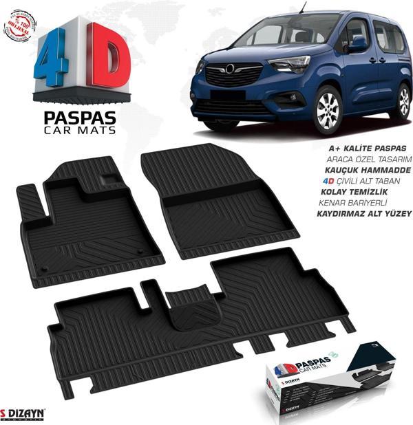 Opel Combo E 4D Havuzlu Paspas 2018 Üzeri A+Kalite - Image 1