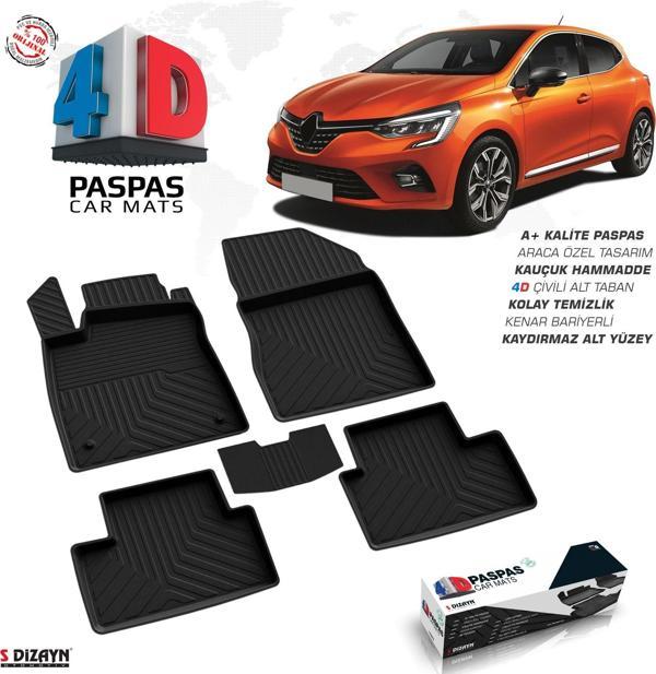Renault Clio 5 4D Havuzlu Paspas 2019 ve Üzeri A+Kalite - Image 1