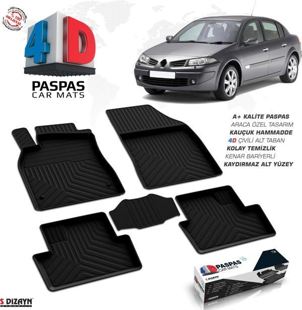 Renault Megane 2 SD 4D Havuzlu Paspas 2002-2008 A+Kalite - Image 1
