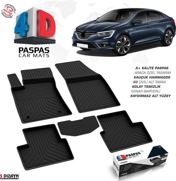 Renault Megane 4 Sedan 4D Havuzlu Paspas 2016 ve Üzeri A+Kalite - Image 1
