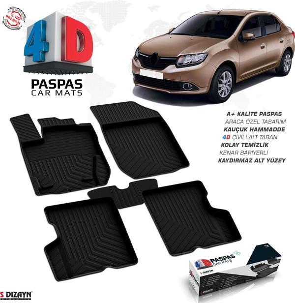 Renault Symbol 3 4D Havuzlu Paspas A+Kalite 2013 ve Üzeri - Image 1