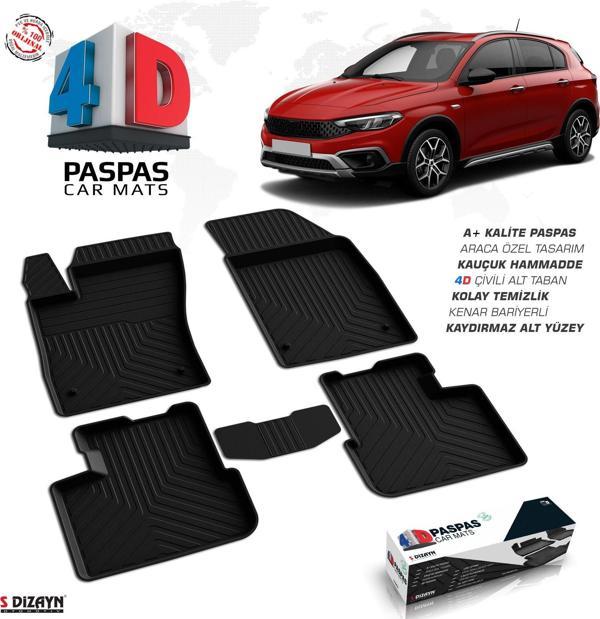 S-Dizayn Fiat Egea Cross 4D Havuzlu Paspas 2020 Üzeri A+ Kalite - Image 1