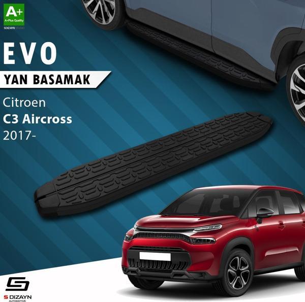 S-Dizayn Citroen C3 Aircross Evo Siyah Yan Basamak 183 Cm 2017 Üzeri - Image 1