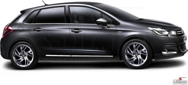 S-Dizayn Citroen C4 HB Kapı Koruma Çıtası Krom 2010-2020 - Image 1
