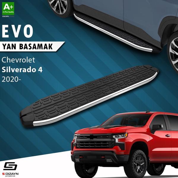 S-Dizayn Chevrolet Silverado 4 Uzun Şase Evo Krom Yan Basamak 253 Cm 2020 Üzeri - Image 1