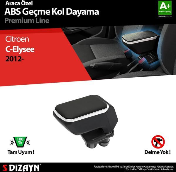 S-Dizayn Citroen C-Elysee Kol Dayama Kolçak Geçmeli ABS Gri 2012 Üzeri A+Kalite - Image 1