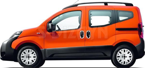 S-Dizayn Citroen Nemo Krom Kapı Kolu Çerçevesi 5 Kapı 2008 Üzeri - Image 1