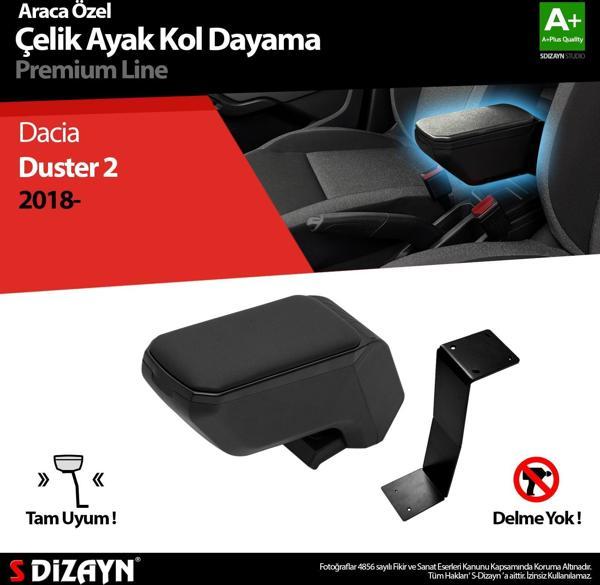 S-Dizayn Dacia Duster 2 Kol Dayama Kolçak Çelik Ayaklı ABS Siyah 2018 Üzeri A+Kalite - Image 1
