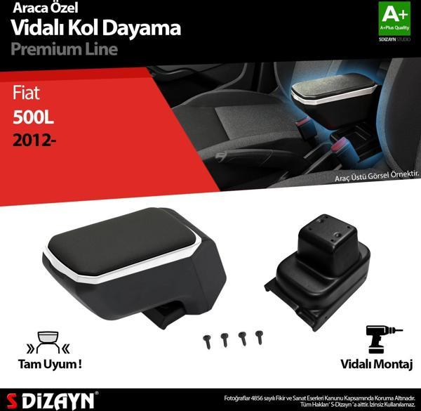 S-Dizayn Fiat 500L Kol Dayama Kolçak ABS Vidalı Gri 2012 Üzeri A+Kalite - Image 1