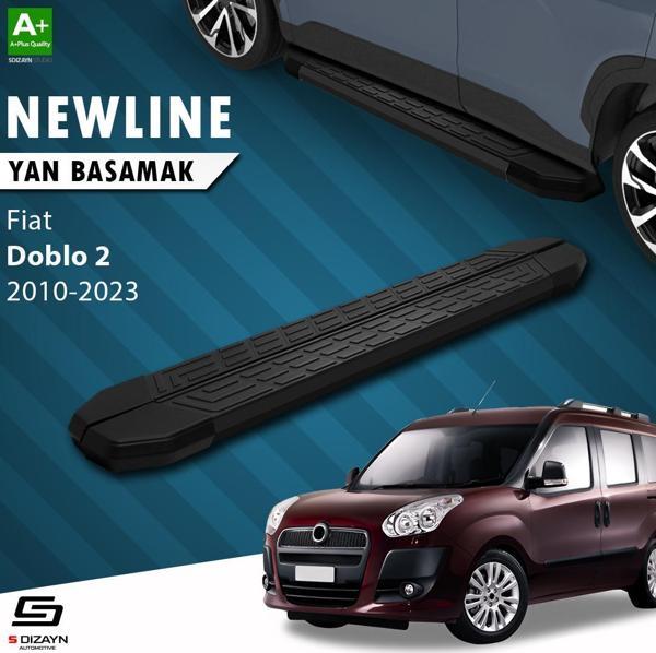 S-Dizayn Fiat Doblo 2 NewLine Siyah Yan Basamak 193 Cm 2010-2022 - Image 1