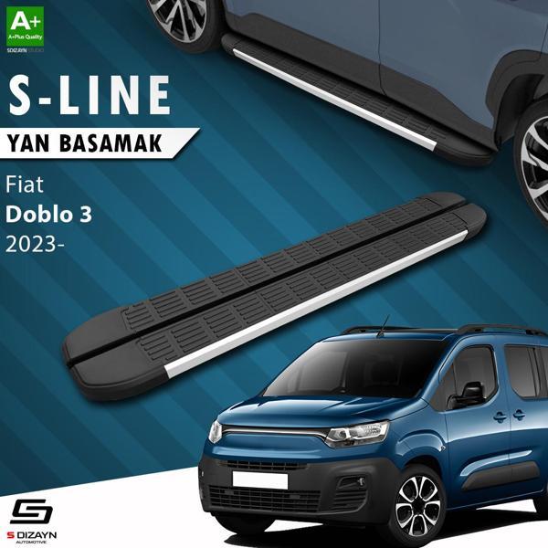 S-Dizayn Fiat Doblo 3 Uzun Şase S-Line Aluminyum Yan Basamak 213 Cm 2023 Üzeri - Image 1