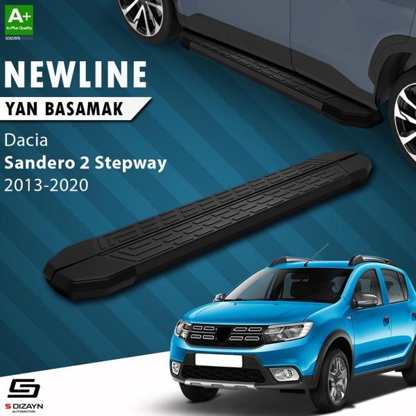 S-Dizayn Dacia Sandero 2 Stepway NewLine Siyah Yan Basamak 173 Cm 2013-2020 - Image 1