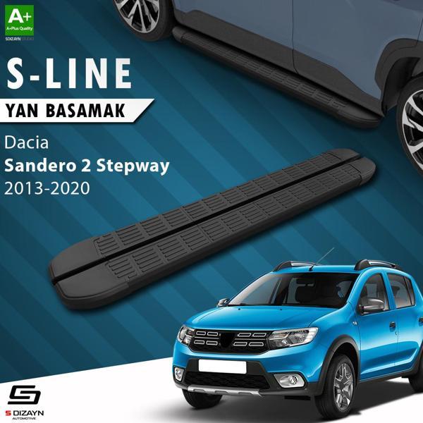 S-Dizayn Dacia Sandero 2 Stepway S-Line Siyah Yan Basamak 173 Cm 2013-2020 - Image 1