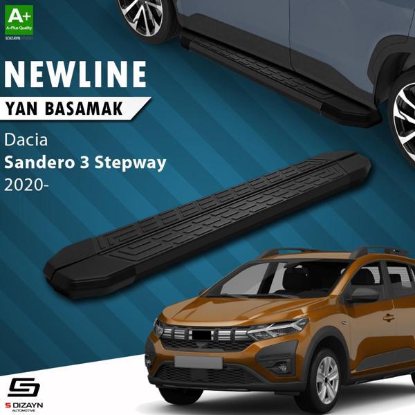 S-Dizayn Dacia Sandero 3 Stepway NewLine Siyah Yan Basamak 183 Cm 2020 Üzeri - Image 1