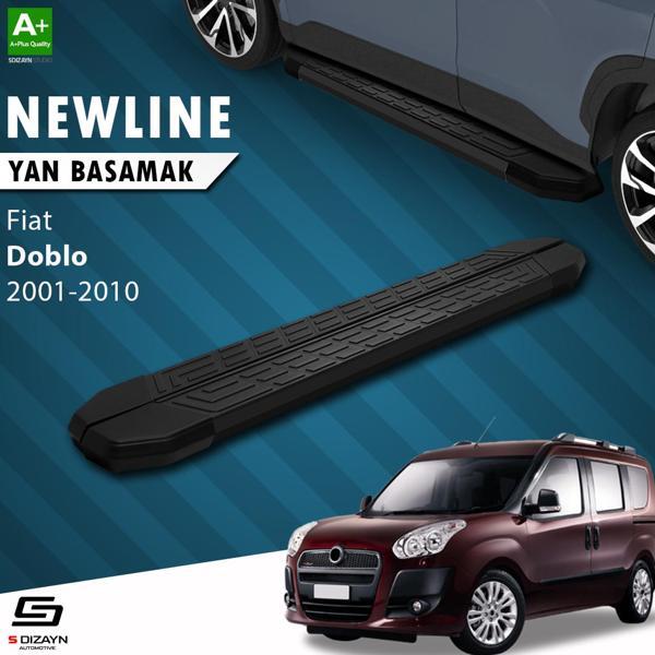 S-Dizayn Fiat Doblo Uzun Şase NewLine Siyah Yan Basamak 223 Cm 2001-2010 - Image 1