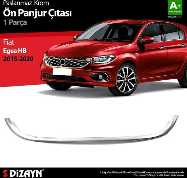 S-Dizayn Fiat Egea HB Krom Ön Panjur Çıtası 2015-2020 - Image 1