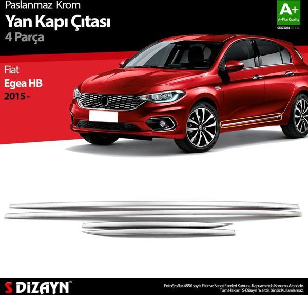 S-Dizayn Fiat Egea HB Krom Yan Kapı Çıtası 4 Prç. 2015 Üzeri - Image 1