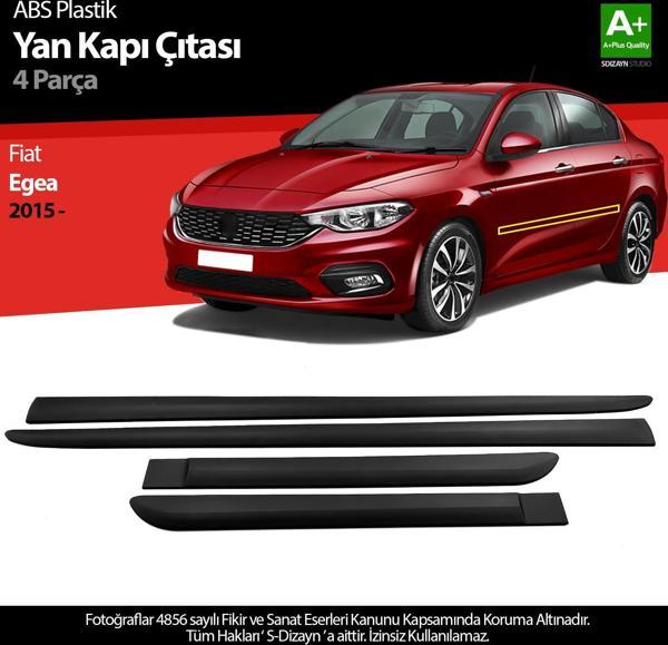 S-Dizayn Fiat Egea ABS Plastik Yan Kapı Koruma Çıtası 2015 Üzeri A+ Kalite - Image 1