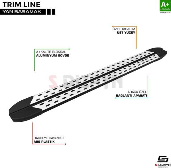 S-Dizayn Ford Courier 2 TrimLine Gri Yan Basamak 188 Cm 2023 Üzeri - Image 1