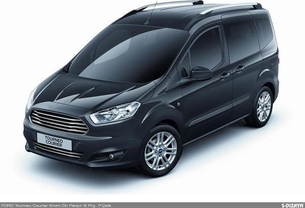 S-Dizayn Ford Courier Krom Ön Panjur Seti 6 Prç Orj. Model 2014-2017 - Image 1