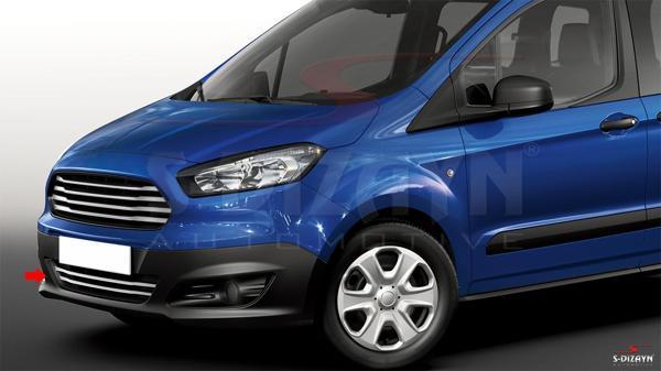 S-Dizayn Ford Courier Krom Ön Tampon Çıta 2 Prç. Orj Model Geniş Model 2014-2017 - Image 1